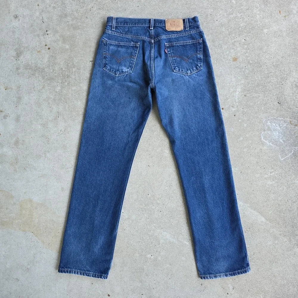 VTG Levis 505 Jeans Size 36x34 Blue Med Wash Straight 90s Y2K Grunge Faded
